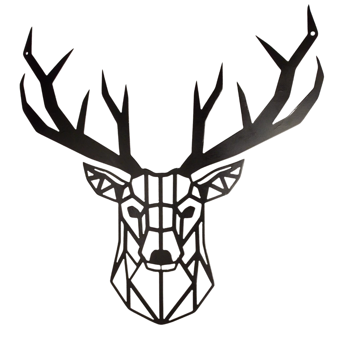 Geometric Buck Metal Sign