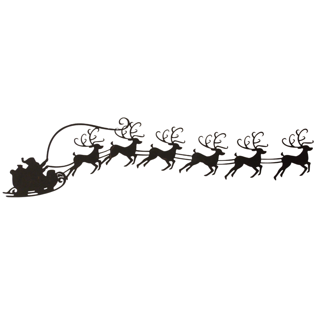 Santa and Sleigh Wall Art