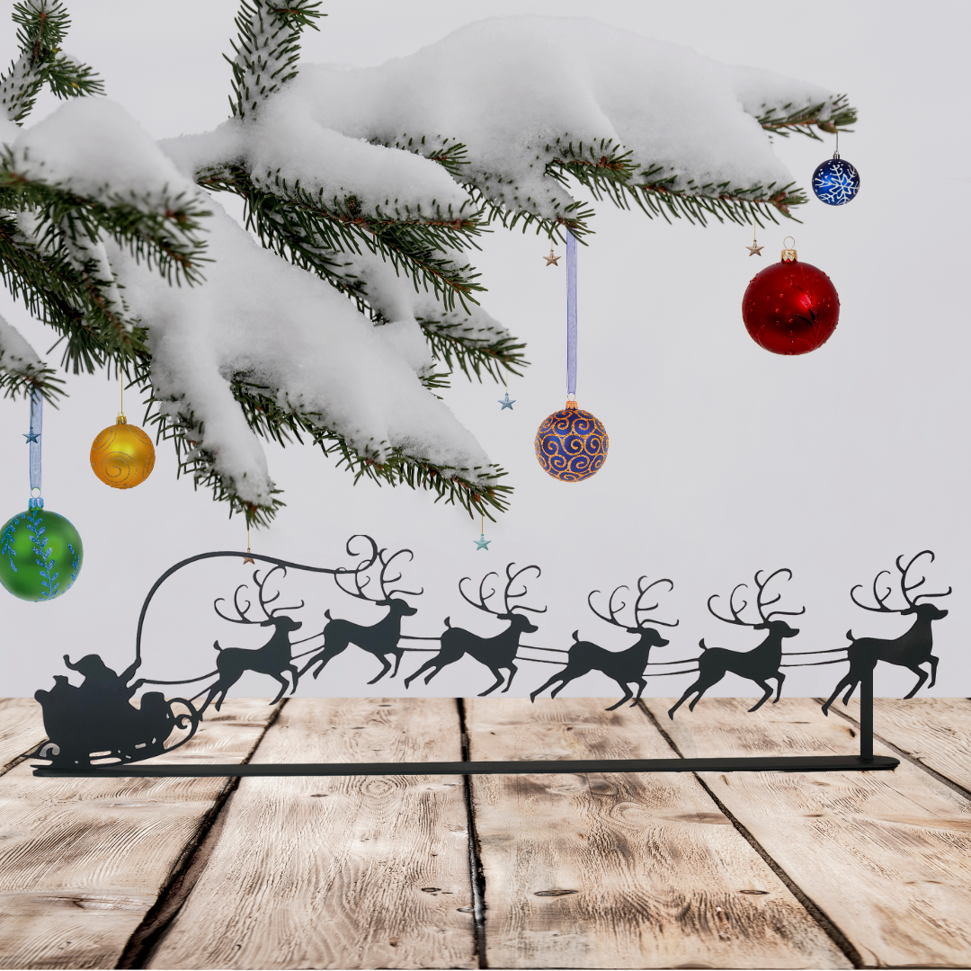 Santa and Sleigh Mantle Piece