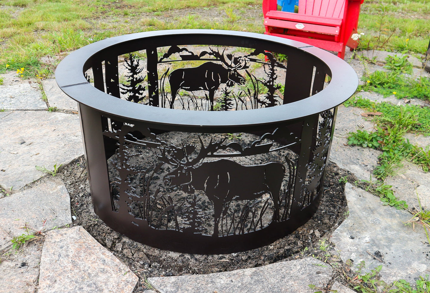 Moose In The Marsh Fire Ring