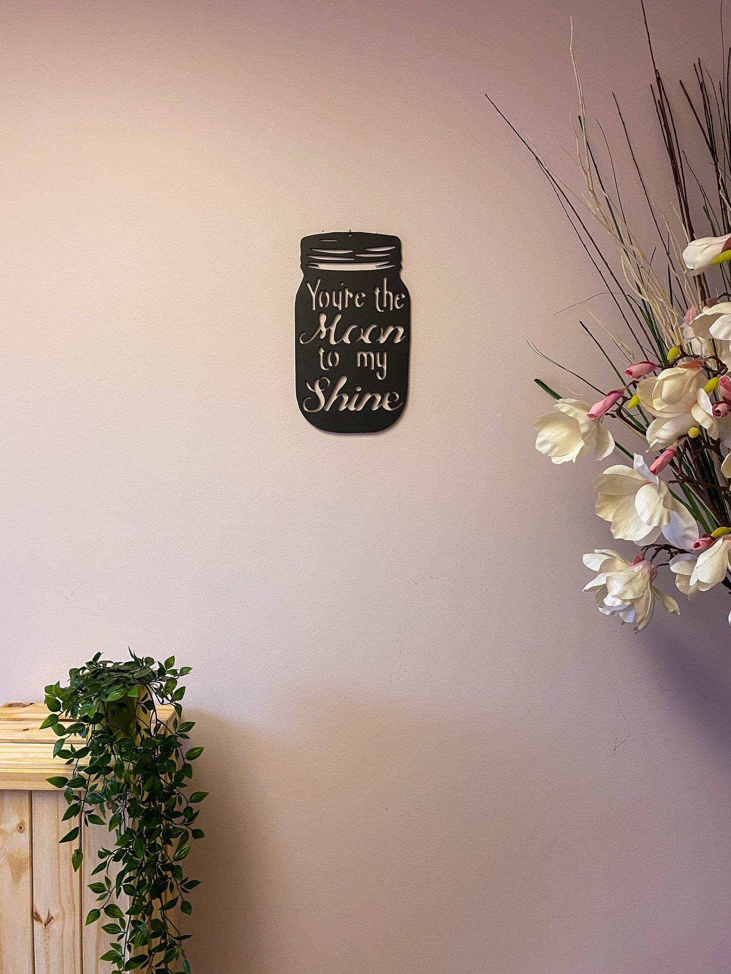 Jar - Moon to my Shine Wall Sign Metal Work