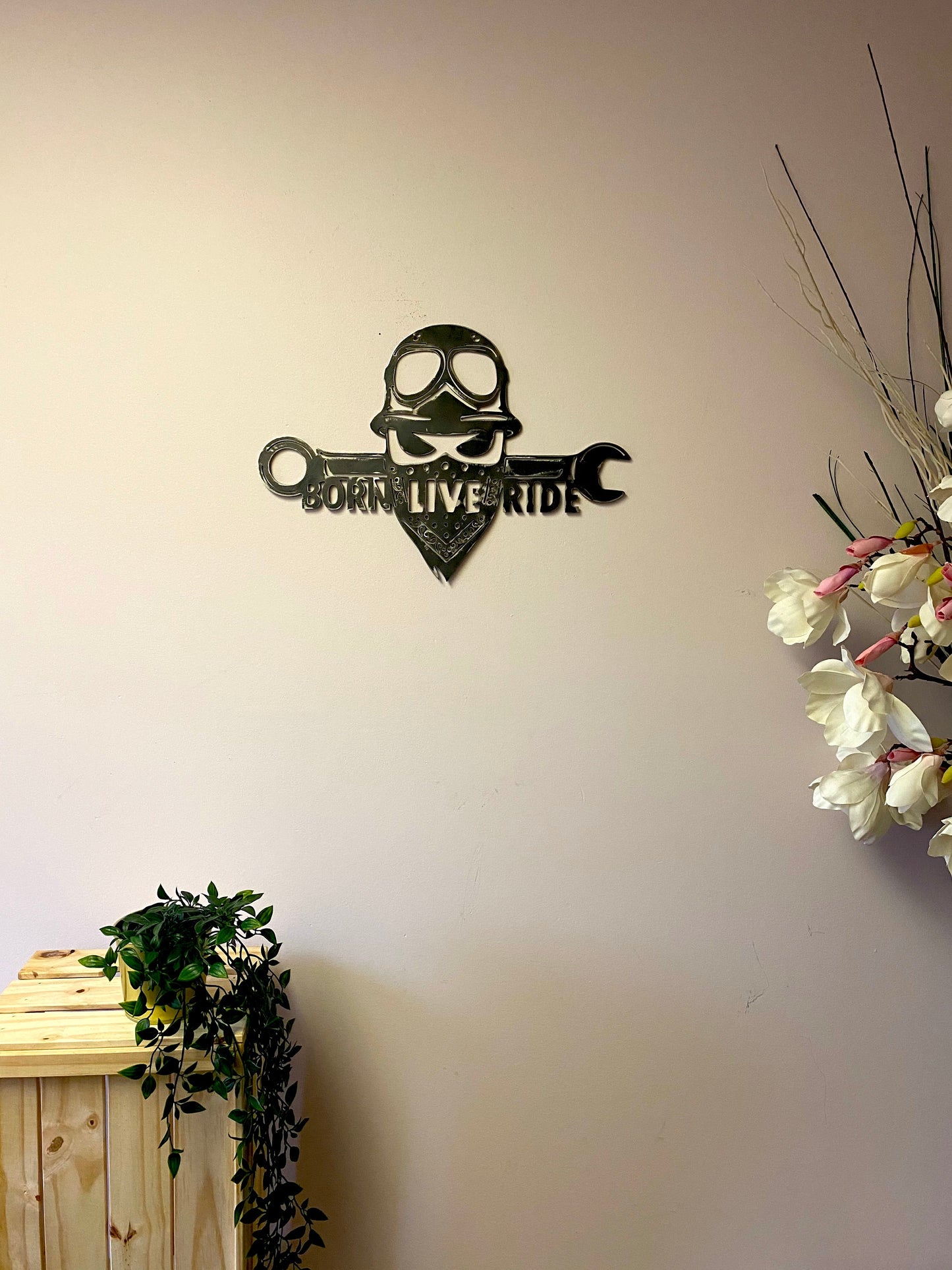 Born, Live, Ride' Metal Sign