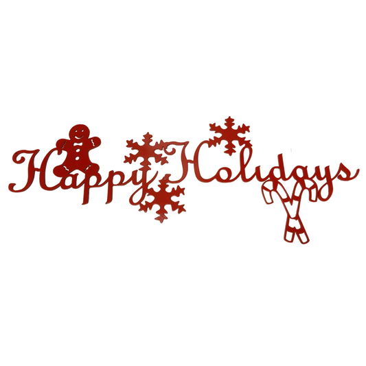 Happy Holidays Metal Sign